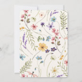 Whimsical Wildflower Meadow Butterfly Wedding  招待状 (裏面)