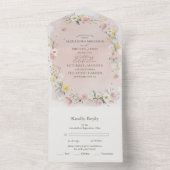 Whimsical Wildflower Meadow Wedding オールインワン招待状 (内側)