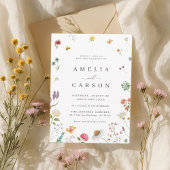 Whimsical Wildflower Meadow Wedding Invitation 招待状