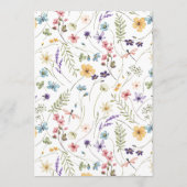 Whimsical Wildflower Meadow Wedding Save The Date セーブザデート (裏面)