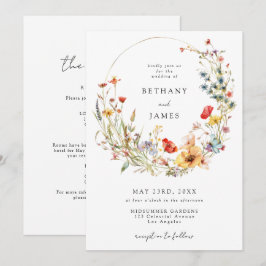 whimsical wildflower one-stop wedding 招待状
