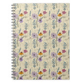 Whimsical Wildflower Seamless Pattern ノートブック (正面)