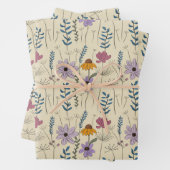 Whimsical Wildflower Seamless Pattern ラッピングペーパーシート (インサイチュ)