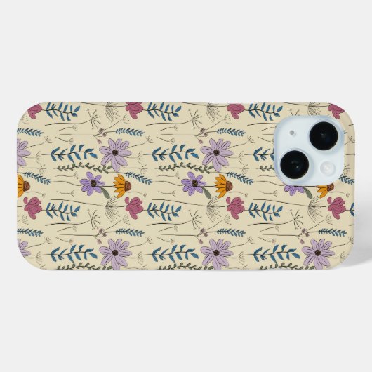 Whimsical Wildflower Seamless Pattern Case-Mate iPhoneケース (裏面 (横))