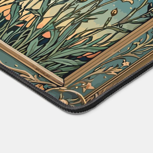 Whimsical Wildflower Starry Sunset デスクマット (コーナー)