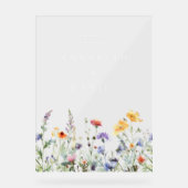 Whimsical Wildflower Wedding Welcome アクリルサイン (正面)