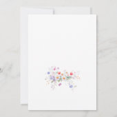 Whimsical Wildflowers & Blue Birds Watercolor 招待状 (裏面)