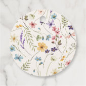 Whimsical Wildflowers Meadow Wedding  フェイバータグ (裏面)