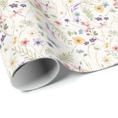 Whimsical Wildflowers Meadow Wedding  ラッピングペーパー (ロールコーナー)