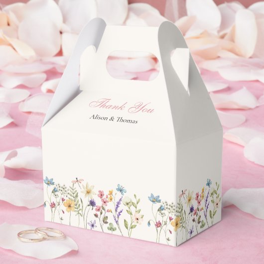 Whimsical Wildflowers Meadow Wedding  Favor Boxes フェイバーボックス (ウェディング)