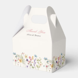 Whimsical Wildflowers Meadow Wedding  Favor Boxes フェイバーボックス