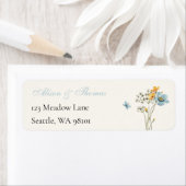 Whimsical Wildflowers Meadow Wedding  Label ラベル (インサイチュ)