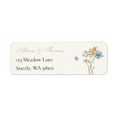 Whimsical Wildflowers Meadow Wedding  Label ラベル (正面)