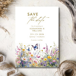 Whimsical Wildflowers Meadows Save the date セーブザデート