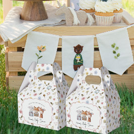 Whimsical Wildlings | ビンテージ動物ベビーシャワー フェイバーボックス