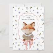 Whimsical Wildlings | ビンテージ動物ベビーシャワー 招待状 (正面)