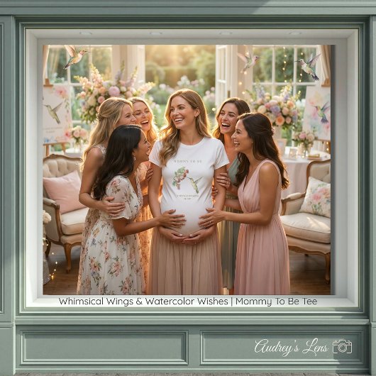 Whimsical Wings & Watercolor Wishes | Mommy To Be  Tシャツ