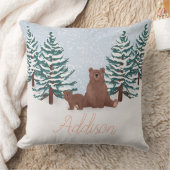 Whimsical Winter Bears & Woodland Wonderland クッション (ブランケット)