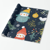 Whimsical Winter Christmas Patterns ラッピングペーパー (アンロールド)