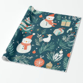 Whimsical Winter Christmas Patterns ラッピングペーパー (アンロールド)
