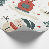 Whimsical Winter Christmas Patterns ラッピングペーパー (角)