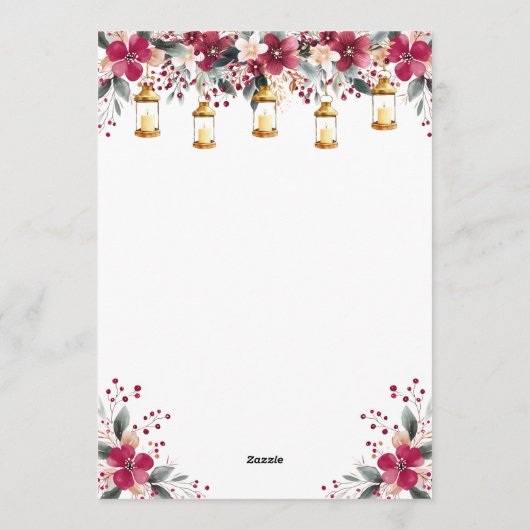 Whimsical Winter Fairy First Birthday Party 招待状 (裏面)