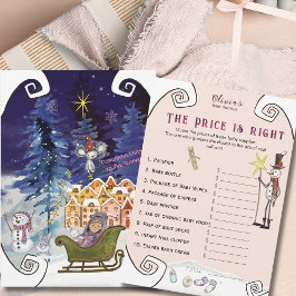 Whimsical Winter Fairy Price is Right Baby Shower  招待状