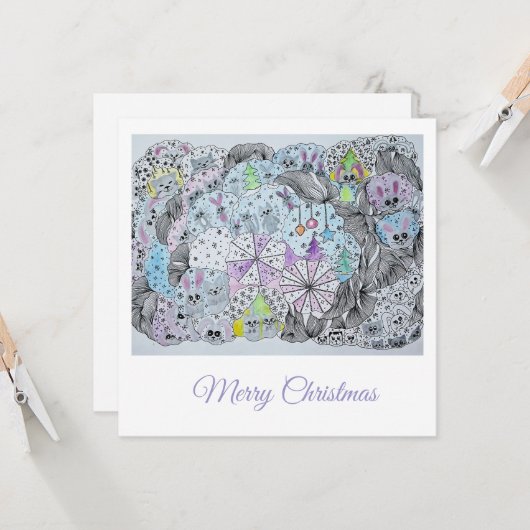 Whimsical Winter Forest Magical Creatures カード (正面/裏面インサイチュ)