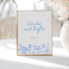 Whimsical Winter Hand Drawn Cards and Gifts ポスター