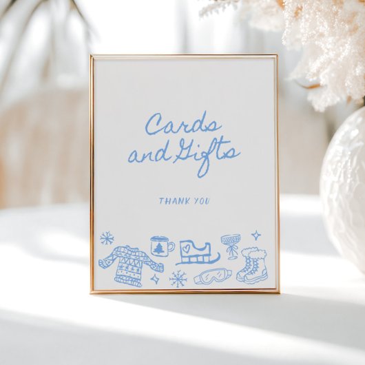 Whimsical Winter Hand Drawn Cards and Gifts ポスター