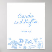 Whimsical Winter Hand Drawn Cards and Gifts ポスター (正面)