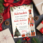 Whimsical Winter Nutcracker Christmas Baby Shower  招待状