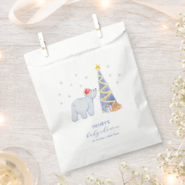 Whimsical Winter Santa Polar Bear Baby Shower  フェイバーバッグ