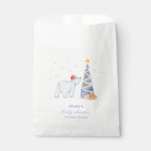 Whimsical Winter Santa Polar Bear Baby Shower  フェイバーバッグ (正面)