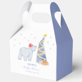 Whimsical Winter Santa Polar Bear Baby Shower  フェイバーボックス