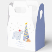 Whimsical Winter Santa Polar Bear Baby Shower  フェイバーボックス (見開き)