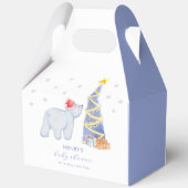 Whimsical Winter Santa Polar Bear Baby Shower  フェイバーボックス (裏面)