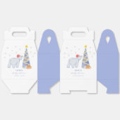 Whimsical Winter Santa Polar Bear Baby Shower  フェイバーボックス (見開き)