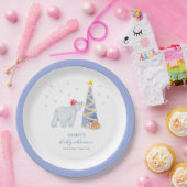 Whimsical Winter Santa Polar Bear Baby Shower  ペーパープレート (パーティー)