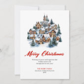Whimsical Winter Scene Christmas Greeting Card シーズンカード (正面)