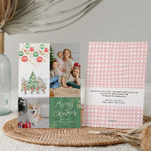 Whimsical Winter Village Merry Christmas 2 Photos シーズンカード