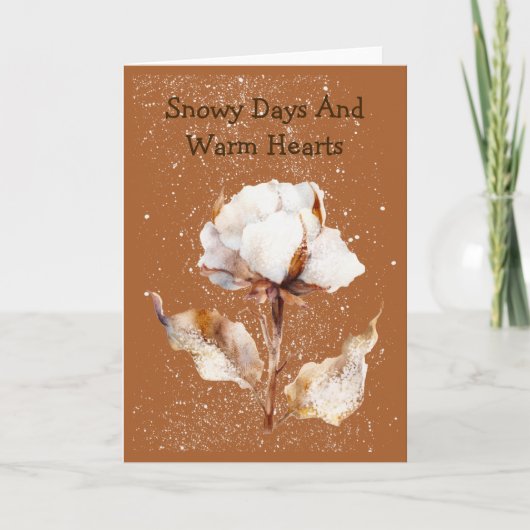 Whimsical Winter Wishes Snowy Greeting Card カード (正面)