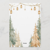 Whimsical Winter Woodland Birthday Invitation 招待状 (裏面)