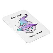 Whimsical Witch Cat マグネット (右側)