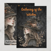 Whimsical Witch on Black Damask セーブザデート (正面/裏面)