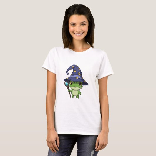 Whimsical Wizard Frog Character Tシャツ (正面フル)