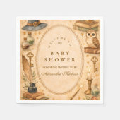 Whimsical Wizard Magic Baby Shower スタンダードカクテルナプキン (正面)