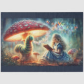 Whimsical Wonderland Alice Caterpillar Decoupage 薄葉紙 (正面)