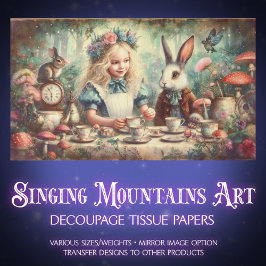 Whimsical Wonderland Tea Party Decoupage 薄葉紙
