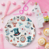 Whimsical Wonderland Tea Party Pattern ペーパープレート (パーティー)